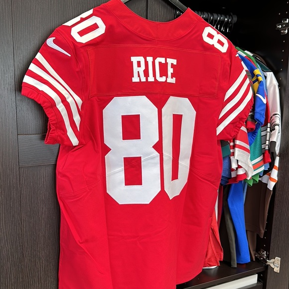Jerry Rice San Francisco 49ers Nike Vapor Elite Retired Player Jersey - Scarlet - Picture 7 of 8